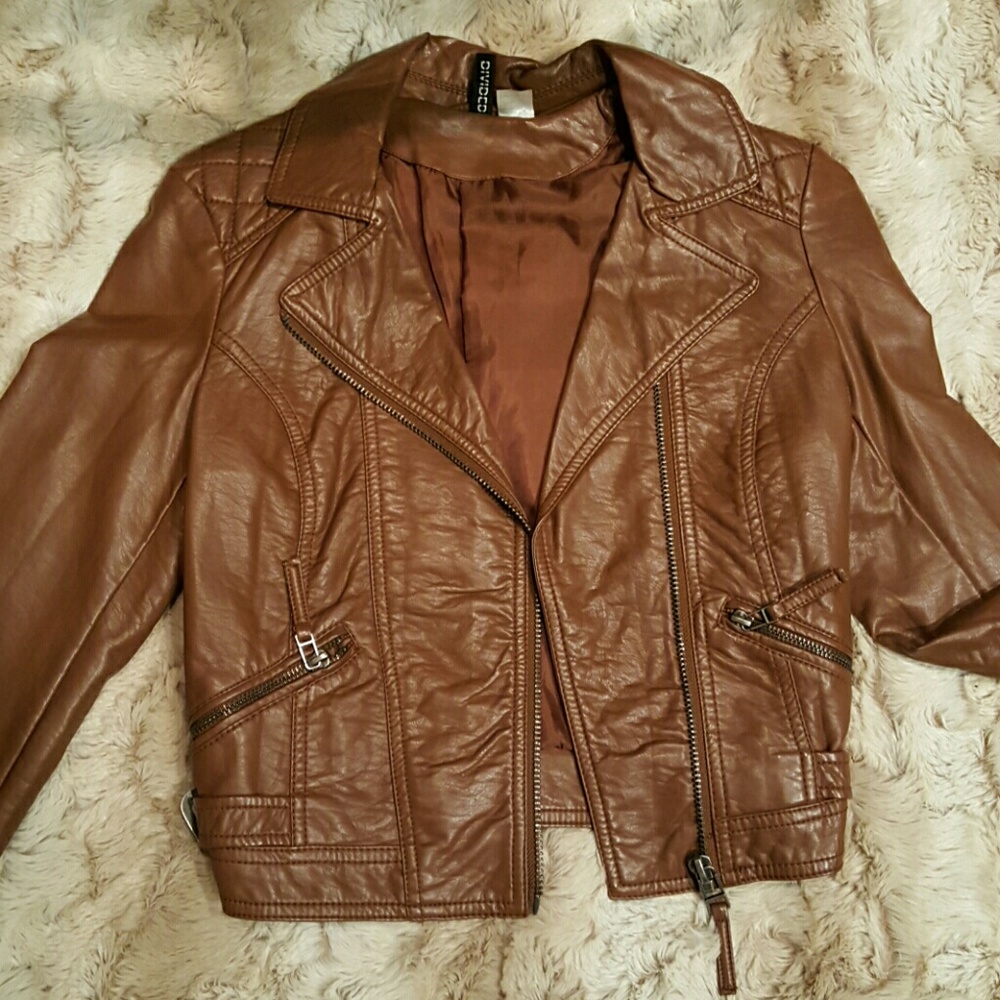 H&M Tan Faux Leather Jacket